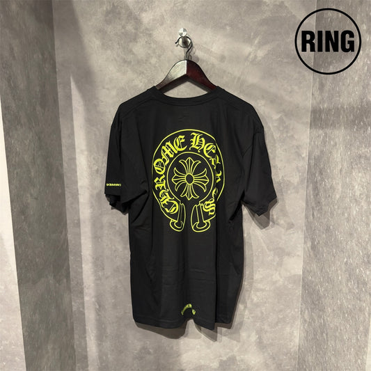 Chrome Hearts YELLOW Horseshoe S/S Tee BLK
