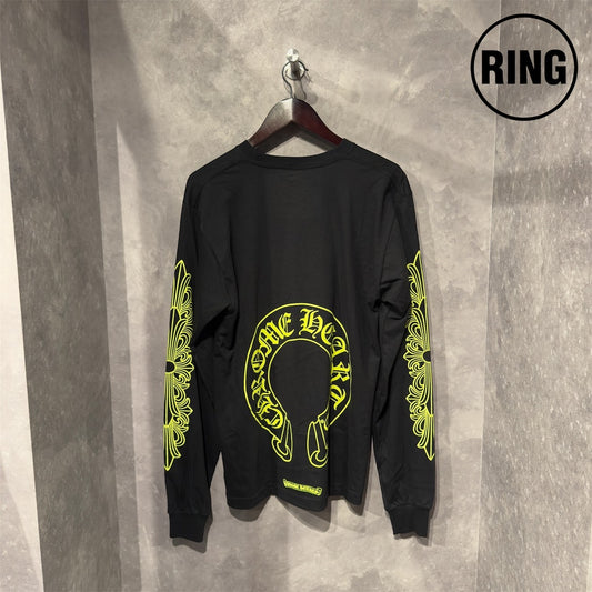 Chrome Hearts YELLOW Horseshoe L/S Tee