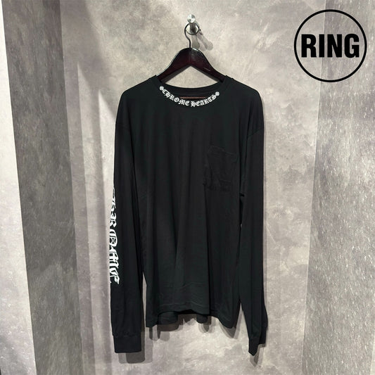 Chrome Hearts Neck LOGO L/S Tee BLK