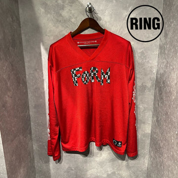 Chrome Hearts MattyBoy "TEAM" MESH WARM UPJERSEY L/S Tee RED