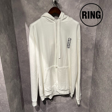 Chrome Hearts Vertical LOGO PLVR Hoodie WHT