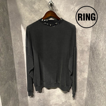 BALENCIAG PIERCED ROUND SWTSHRT