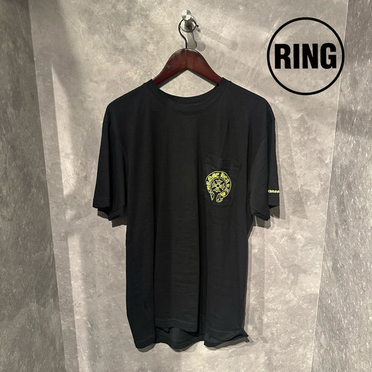 Chrome Hearts YELLOW Horseshoe S/S Tee BLK