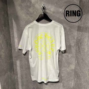 aaChrome Hearts YELLOW Horseshoe S/S Tee WHT