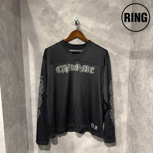 Chrome Hearts Mesh Warm Up Jersey L/S Tee BLK
