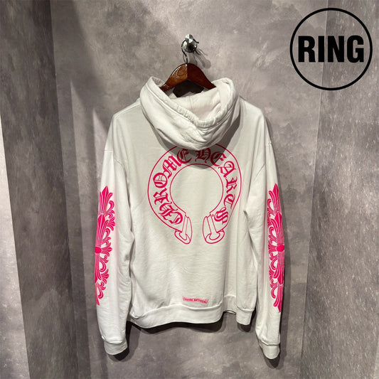 Chrome Heart PINK Horseshoe PLVR Hoodie