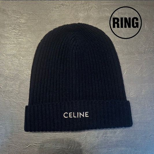 Celine Logo Cashmere Beanie