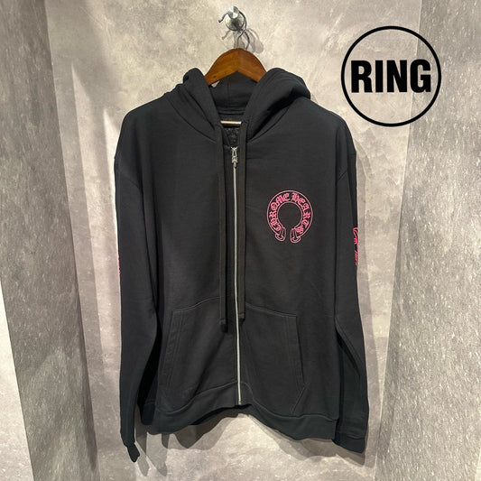 Chrome Hearts PINK Horseshoe FLRL SWTSHRT HD Zip