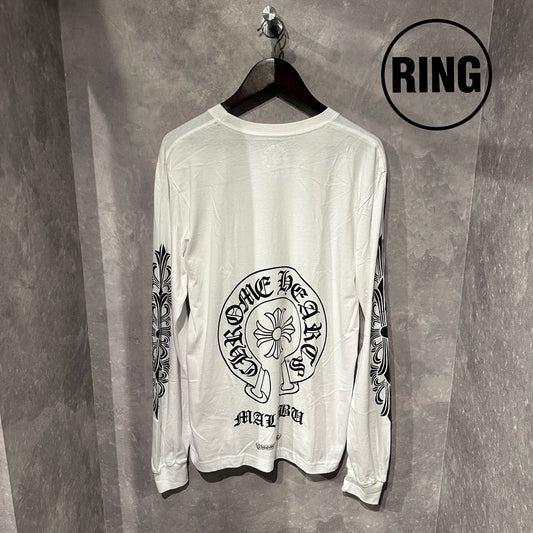 Chrome Hearts MALIBU LTD Horseshoe L/S Tee WHT