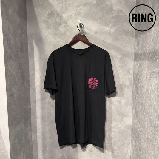Chrome Hearts PINK Horseshoe S/S Tee BLK
