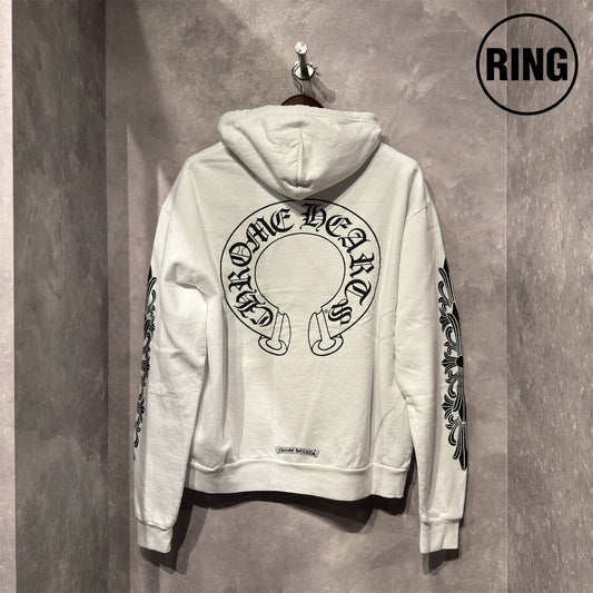 Chrome Hearts Horseshoe PLVR Hoodie WHT