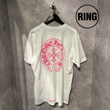 Chrome Hearts PINK Horseshoe S/S Tee WHT
