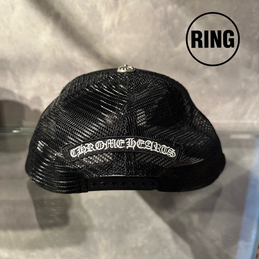 Chrome Hearts 3Cemetery Cross Patch TRUCKER CAP