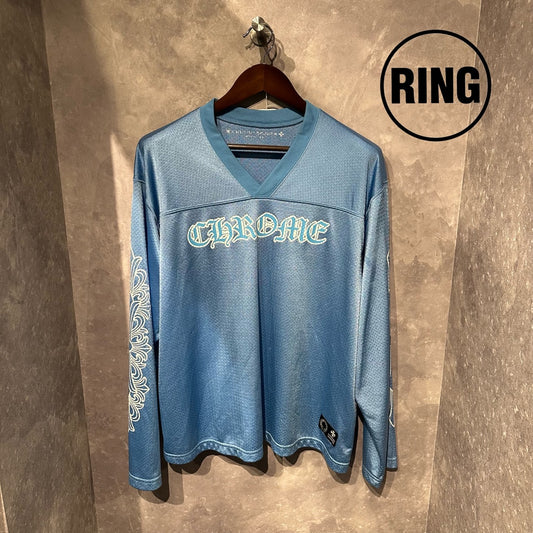 Chrome Hearts MESH WARM UP JERSEY L/S Tee BLUE