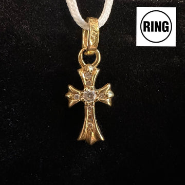 Chrome Hearts 22K BABY FAT CROSS Pave DMND