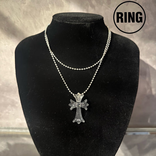 Chrome Hearts Rubber CH CROSS SML CLEAR
