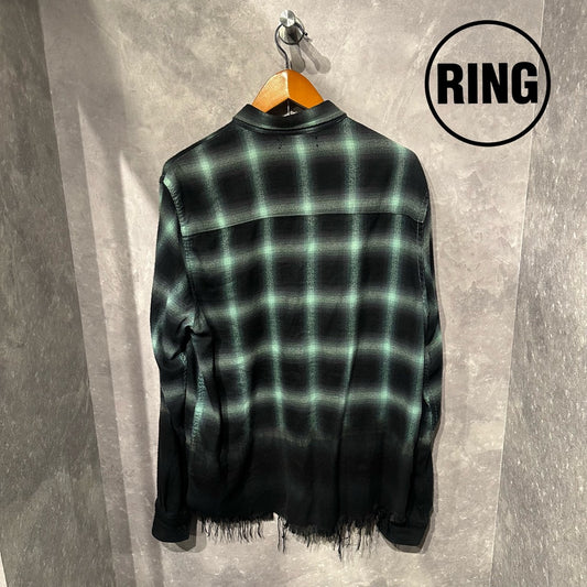 AMIRI Fringe Gradation Check Shirt