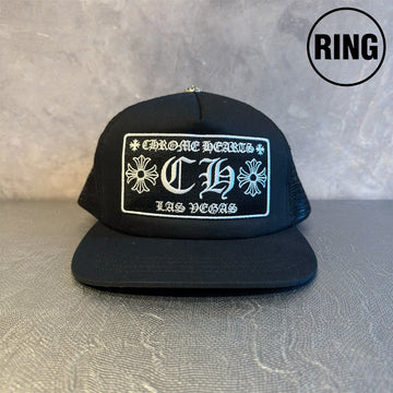 Chrome Hearts MESH TRUCKER CAP BLK