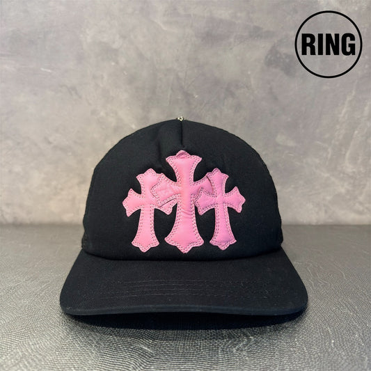 Chrome Hearts 3CEM PINK Patch TRUCKER CAP