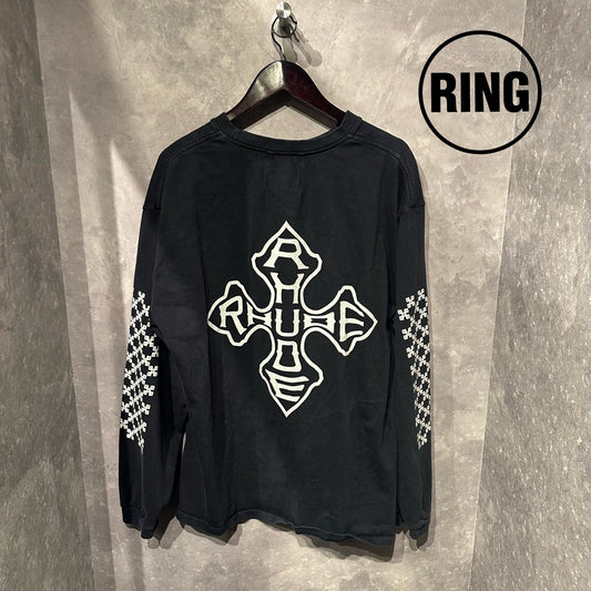 RHUDE CROSS Logo L/S Tee