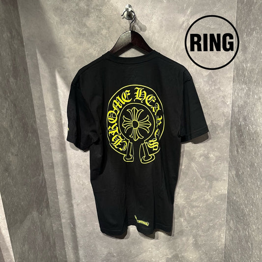 Chrome Hearts YELLOW Horseshoe S/S Tee BLK