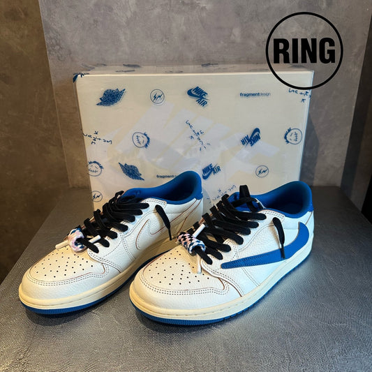 Travis Scott × fragment design × Nike Air Jordan 1 Low OG "Sail/Military Blue