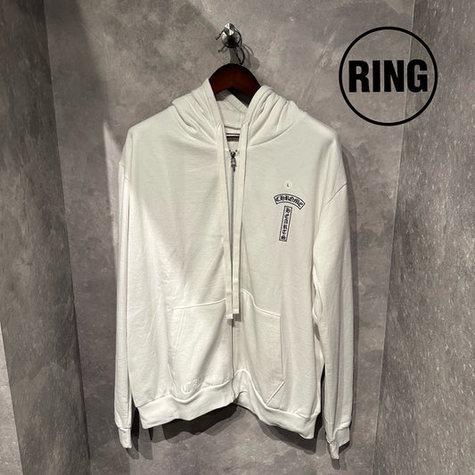 Chrome Hearts Arch LOGO ZIP Hoodie WHT