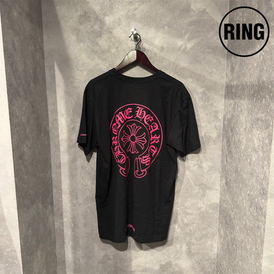 Chrome Hearts PINK Horseshoe S/S Tee BLK