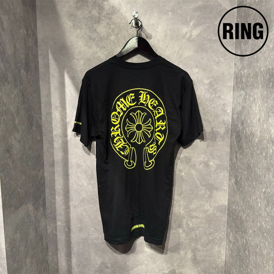 Chrome Hearts YELLOW Horseshoe S/S Tee BLK