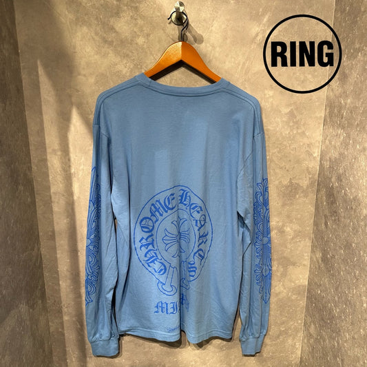 Chrome Hearts MIAMI LTD BLUE HORSESHOE L/S TEE