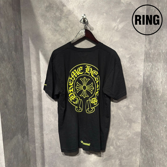 Chrome Hearts YELLOW Horseshoe S/S Tee BLK