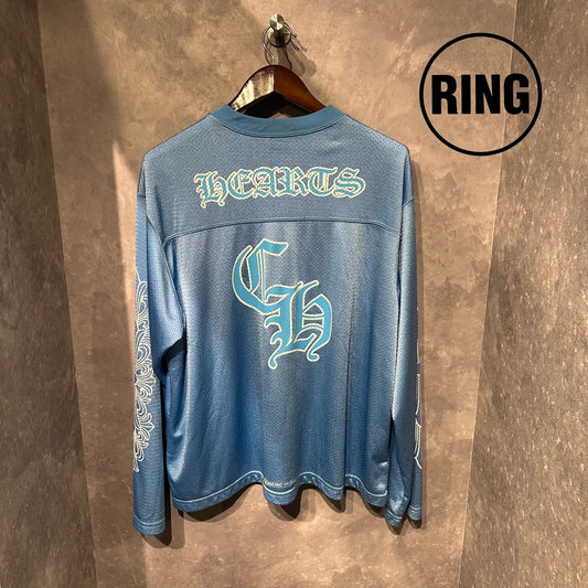 Chrome Hearts MESH WARM UP JERSEY L/S Tee BLUE