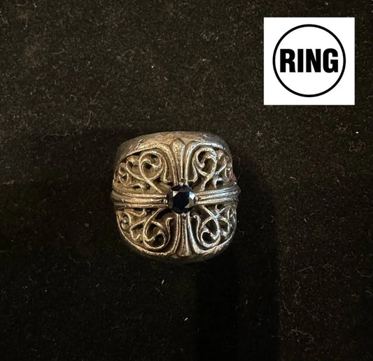 Chrome Hearts Classic Oval Ring Sapphire