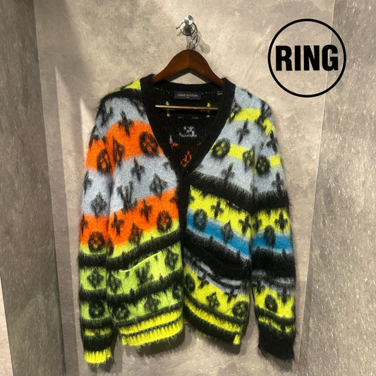 Louis Vuitton Muiti Color Monogram Mohair Cardigan
