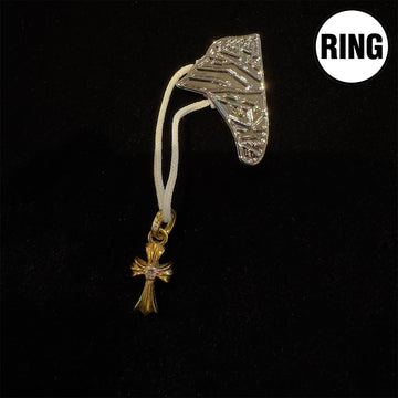 Chrome Hearts 22K CROSS BABY FAT PAVE 1DIAMOND