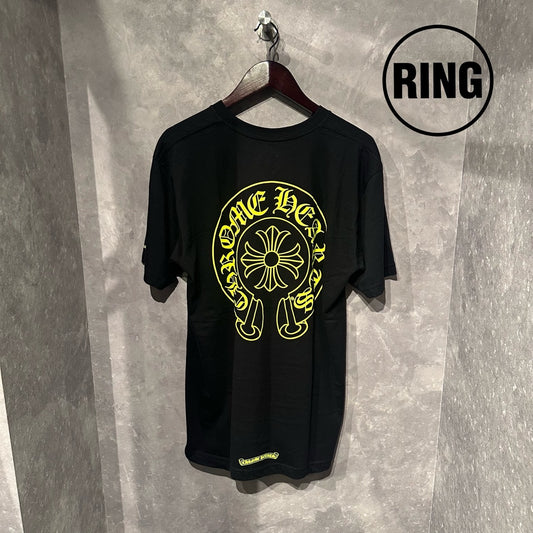Chrome Hearts YELLOW Horseshoe S/S Tee BLK