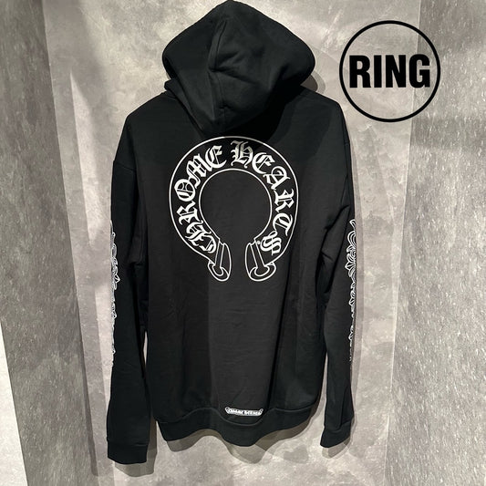 Chrome Hearts Horseshoe Floral ZIP Hoodie BLK