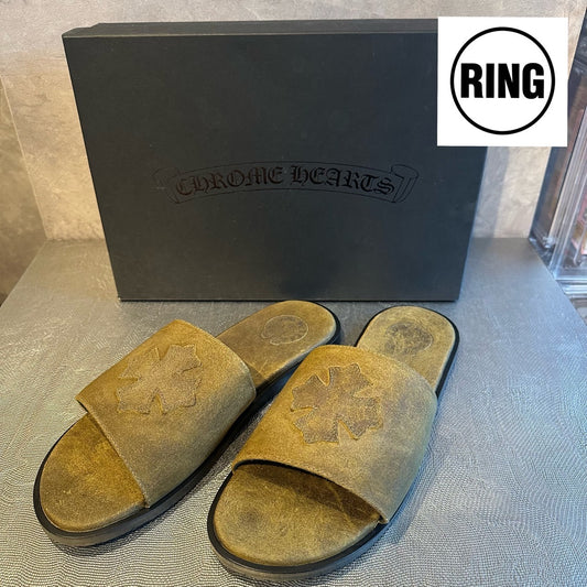 Chrome Hearts CH SLIDE SUEDE SANDAL