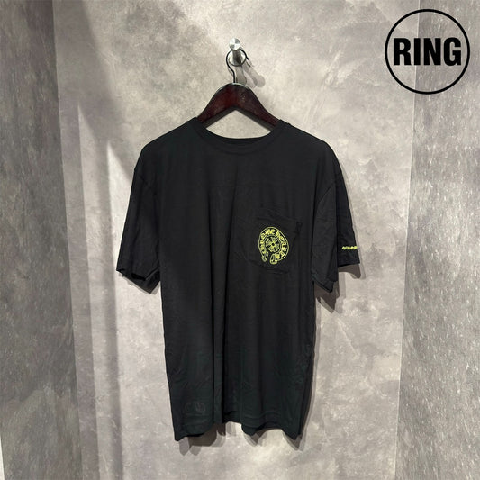 Chrome Hearts YELLOW Horseshoe S/S Tee BLK