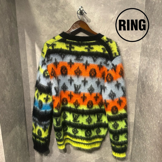 Louis Vuitton Muiti Color Monogram Mohair Cardigan