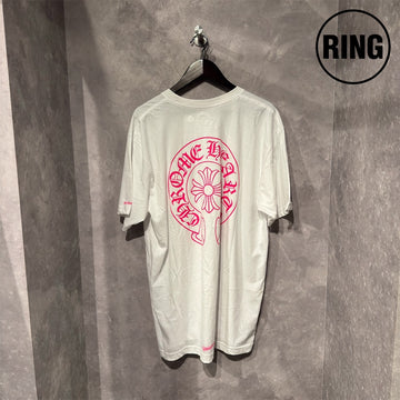 Chrome Hearts PINK Horseshoe S/S Tee WHT