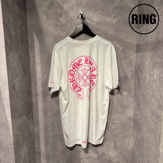 Chrome Hearts PINK Horseshoe S/S Tee WHT