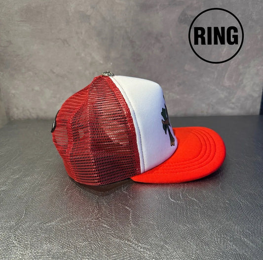 Chrome Hearts 3 CEM CRS Tracker Cap Red