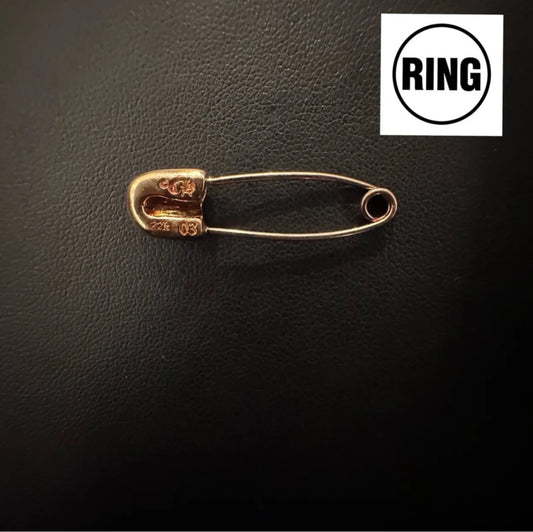 CHROME HEARTS 22K SAFETY PIN 1 EMERALD