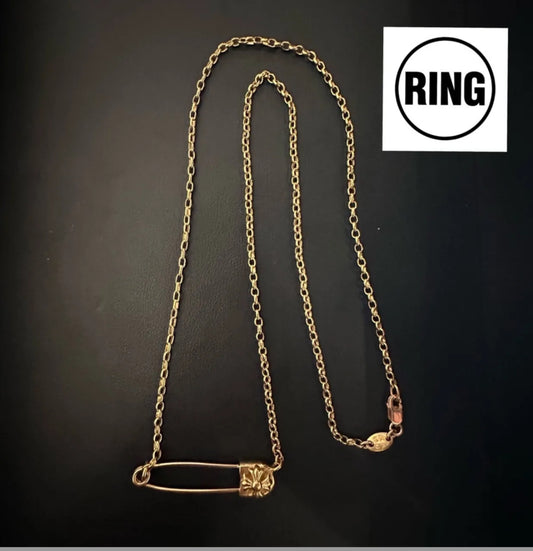 Chrome Hearts 22KSafety Pin Roll Chain