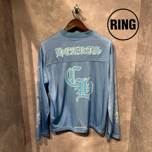 Chrome Hearts MESH WARM UP JERSEY L/S Tee BLUE