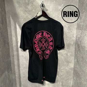 Chrome Hearts PINK Horseshoe S/S Tee BLK