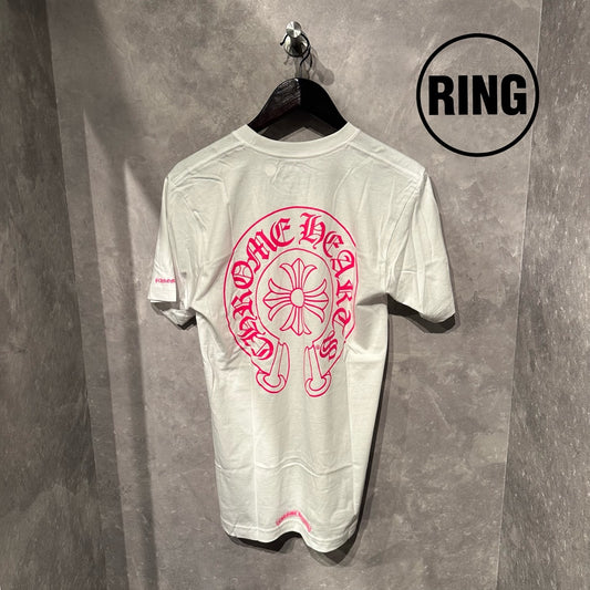 Chrome Hearts PINK Horseshoe S/S Tee WHT