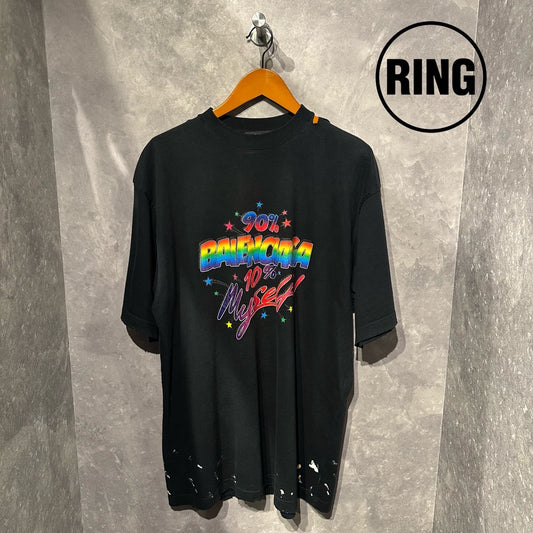 BALENCIAGA LOGO PAINT TEE